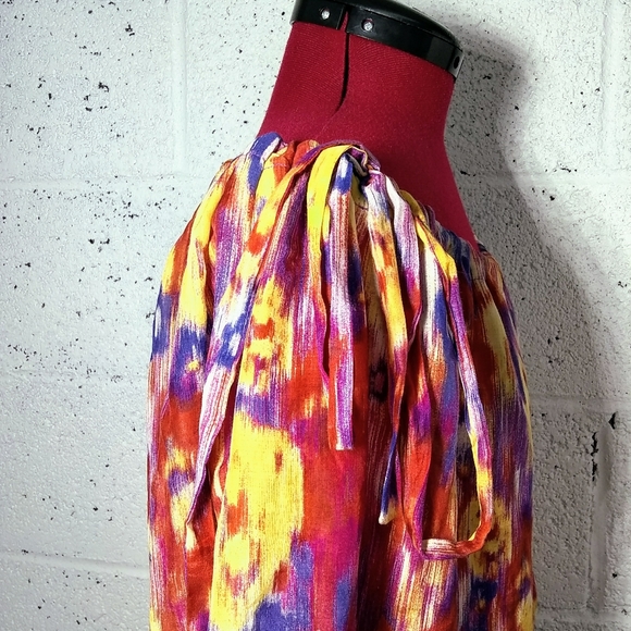 Banana Republic Silk Medium Boho Peasant Top - Picture 7 of 12